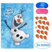 Eazyco Froze Party Supplies, Pin The Nose on Olaf, Froze Party Games, Large Poster 24PCS Nose Stickers for Frozen Theme Birthday Baby Shower Party Favors Decorations