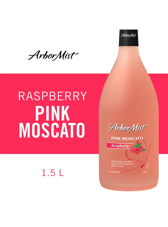 Arbor Mist Raspberry Pink Moscato Fruit Wine, 1.5L Bottle