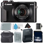 Canon PowerShot G7 X Mark II Digital Camera 1066C001 + NB-13L Replacement Lithium Ion Battery + Micro HDMI Cable + 32GB SDHC Class 10 Memory Card + Carrying Case + Memory Card Wallet Bundle