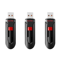 SanDisk 32GB Cruzer Glide USB 2.0 Flash Drive 3 Pack - SDCZ60-032G-AW463