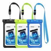 Mpow Waterproof Case, Cellphone Dry Bag, Universal Smartphone Pouch for iPhone X/8/7/7 Plus, Samsung Galaxy /Google Pixel/LG/HTC (3 Pack)