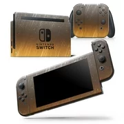 Scratched Gold and Silver Surface - Skin Wrap Decal Compatible with the Nintendo Switch Console + Dock + JoyCons Bundle