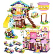 Tree House Toy Building Blocks Set, Hairdressing Hair Salon Building Bricks Kit, Creative Construction Play Set, STEM Learning Roleplay Toys Gift for Kids Boys Girls Ages 6-12 (1193 PCS)