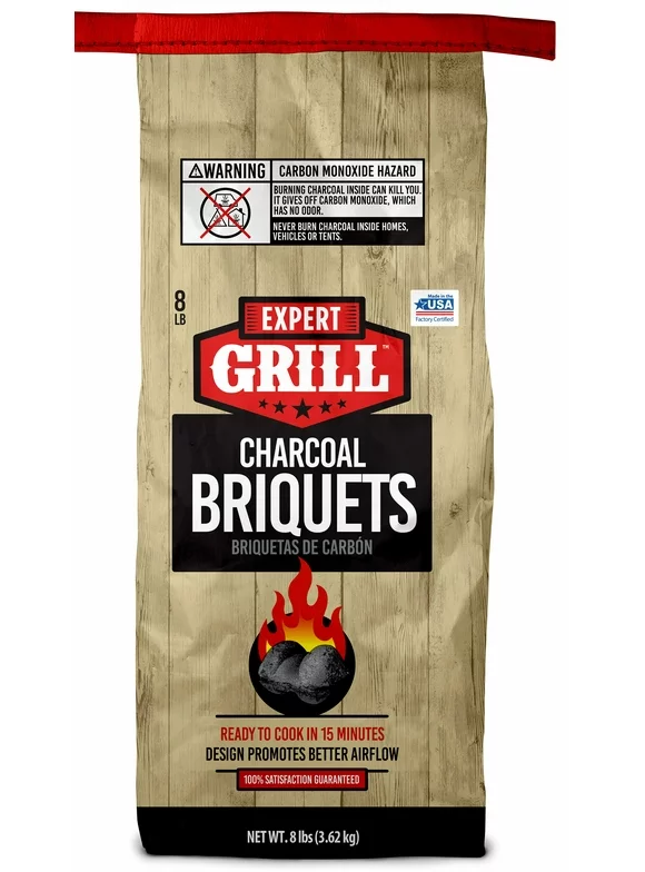 Expert Grill Charcoal Briquets, Charcoal Briquettes, 8 Lb