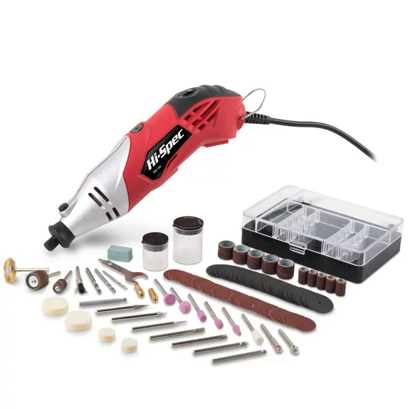 Hi-Spec 121 Piece 170W Corded Power Rotary Tool Kit Set. Multi Tool with Dremel Compatible Bit Accessories. Drill, Cut, Trim, Grind & Sand in DIY Repairs, Hobbies & Craftwork