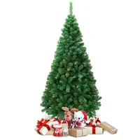 Gymax 5'/6'/7'/8' Green Holiday Season Artificial PVC Christmas Tree Indoor Outdoor Stand