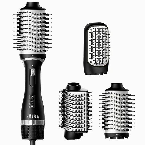 SKIMI by Whall Hair Dryer Brush, Black Blow Dryer Brush, Curly, Dry, Oval Hot Air Brush