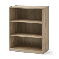 Mainstays 31" 3 Shelf Bookcase, Rustic Oak