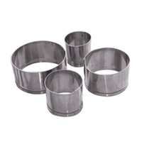 Holiday Clearance 4pcs Stainless Steel Round Circle Cookie Fondant Cake Mould Cutter