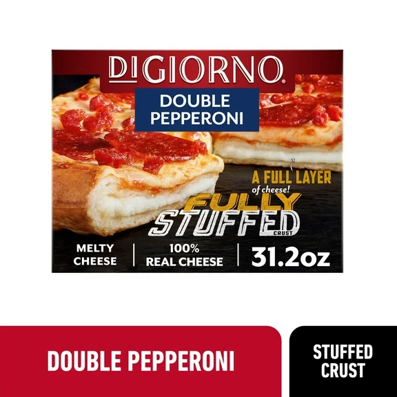 DiGiorno Frozen Pizza, Pepperoni Fully-Stuffed Crust Pizza with Marinara Sauce, 31.2 oz (Frozen)