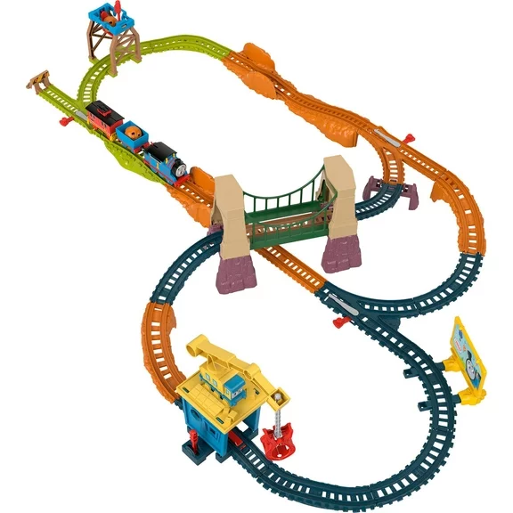Thomas & Friends A Bridge to Sodor Motorized Toy Train & Track Set, 32 Pieces, Preschool Toys