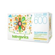 Babyganics Face, Hand & Baby Wipes, Fragrance Free, 600 ct, Packaging May Vary