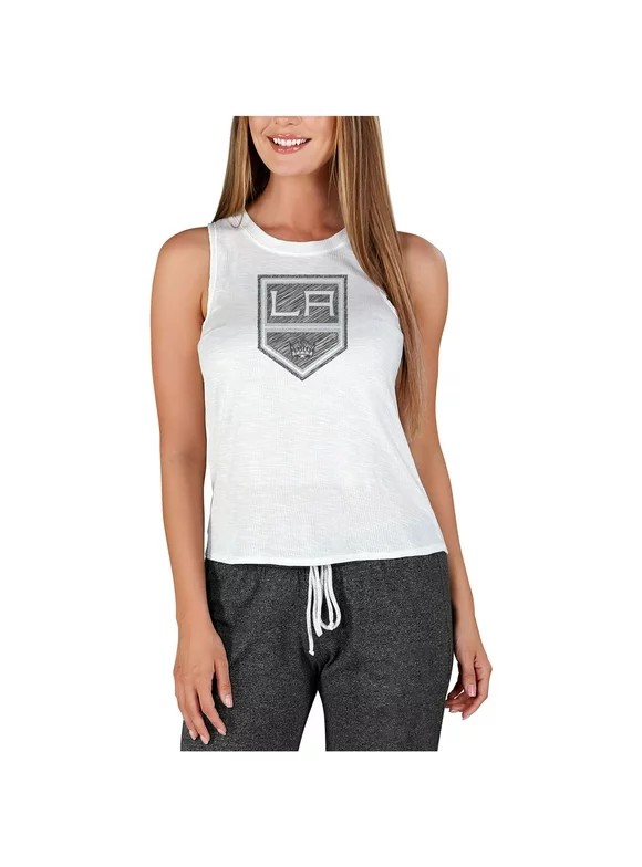 Women's Concepts Sport White Los Angeles Kings Gable Knit Tank Top