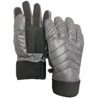 SK1025, Boys Premium Pack-Down Ski Glove in Gray and Black, 100% Waterproof, 3M Thinsulate Lined (One Size Fits Most)