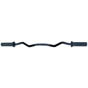 Topbuy 400Lbs Olympic EZ Curl Bar 47'' Phosphate Steel 28mm Grip w/Copper Sleeve Black
