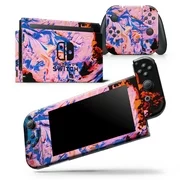 Liquid Abstract Paint V3 - Skin Wrap Decal Compatible with the Nintendo Switch Console + Dock + JoyCons Bundle