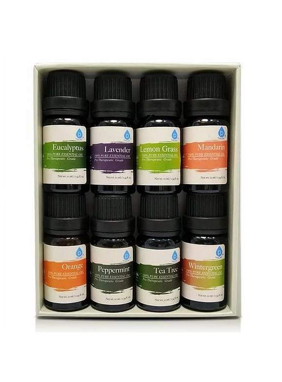 Pursonic AO8 100% Pure Essential Aromatherapy Oils Gift Set -8 Pack