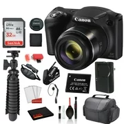 Canon PowerShot SX420 IS Digital Camera (1068C001) with Accessory Bundle package deal 'SanDisk 32gb SD card + Deluxe Cleaning Kit + 12' Tripod + MORE