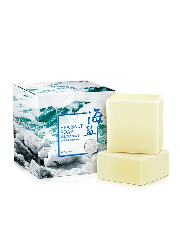 Sea Sulfur Soap Bar by BAGGUCOR- Natural Face and Body Treatment Soap with Sulphur and Minerals from Sea, Quickly Remove Mites Repair Nourish Skin