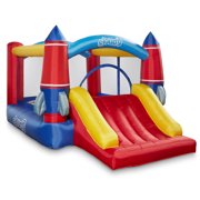 Cloud 9 Inflatable Bounce House with Slide and Blower - Rocket Theme