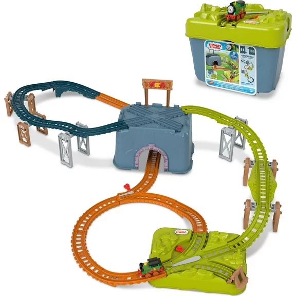 Thomas & Friends Toy Train Set, Percy’s Connect & Build Track Bucket, Preschool Toy