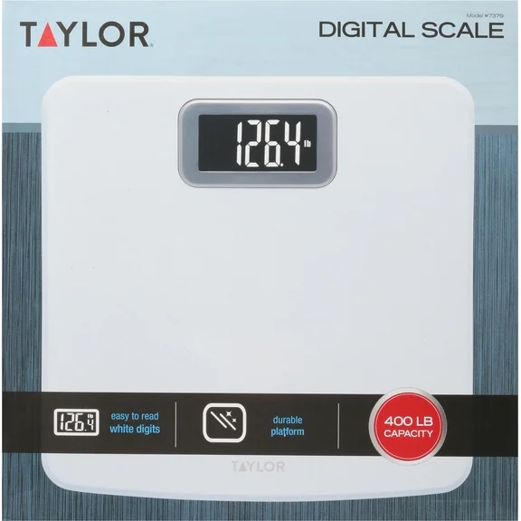 Taylor Digital White Glass Bath Scale