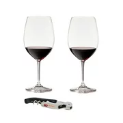 Riedel Vinum XL Crystal Cabernet Sauvignon Wine Glass, Set of 2 with Bonus BigKitchen Waiter's Corkscrew