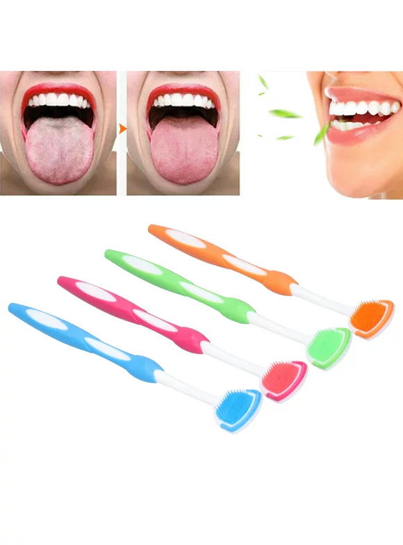 LYUMO Soft Tongue Scraper Cleaner Brush Handle Floss Tounge Cure Breath