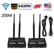 LNGOOR Wireless HDMI Extender 200m Transmitter 1080P Audio Video TV Receiver IR Remote