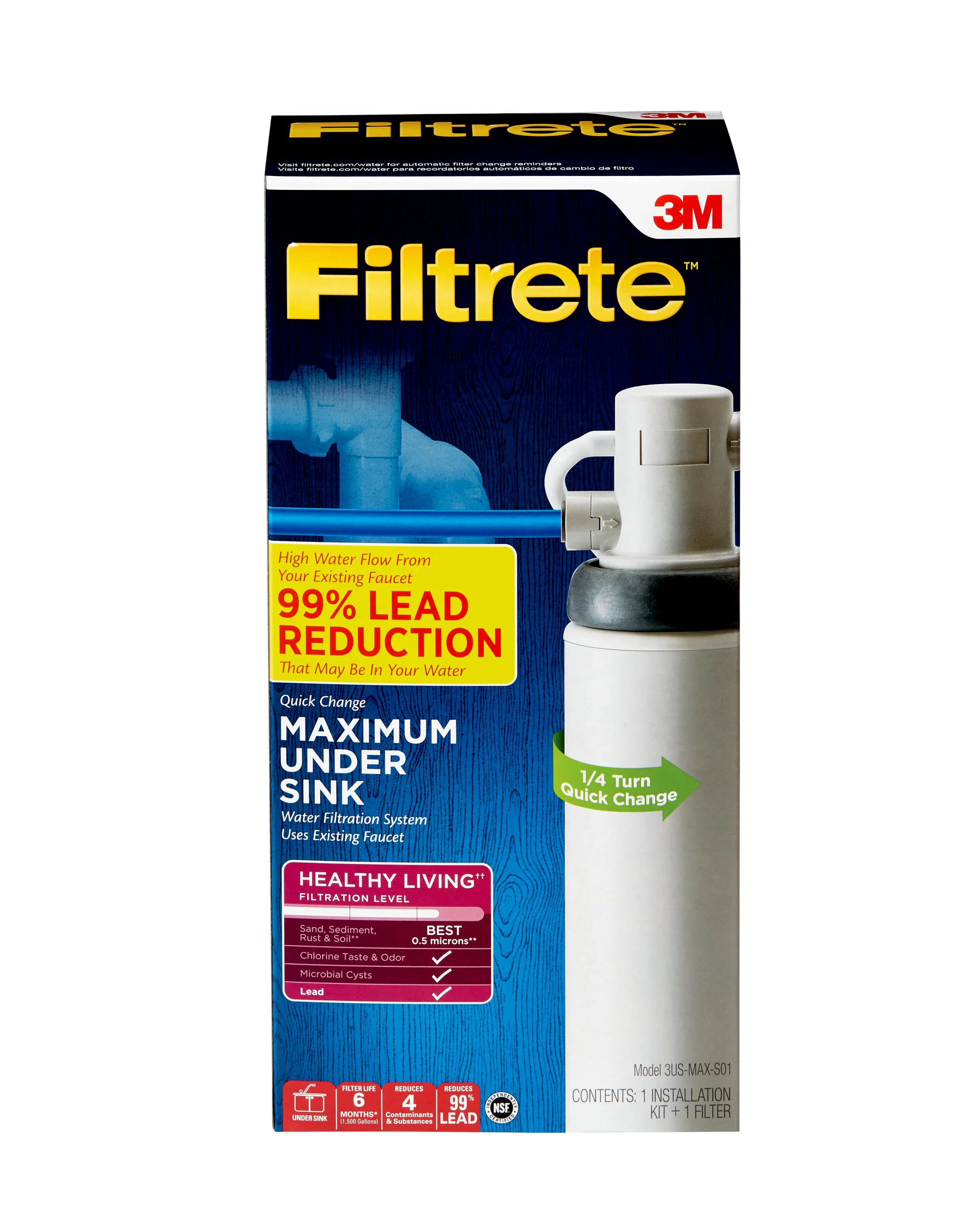 Filtrete Maximum Under Sink Water Filtration System 3US-MAX-S01