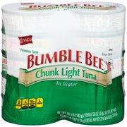 (10 Cans) Bumble Bee Chunk Light Tuna in Water, 5 oz