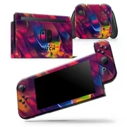 Blurred Abstract Flow V13 - Skin Wrap Decal Compatible with the Nintendo Switch Console + Dock + JoyCons Bundle