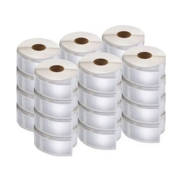 Dymo LabelWriter 1"x2-1/8" Labels 1" Height x 2.13" Width - Rectangle - Direct Thermal - White - 12000 / Pack