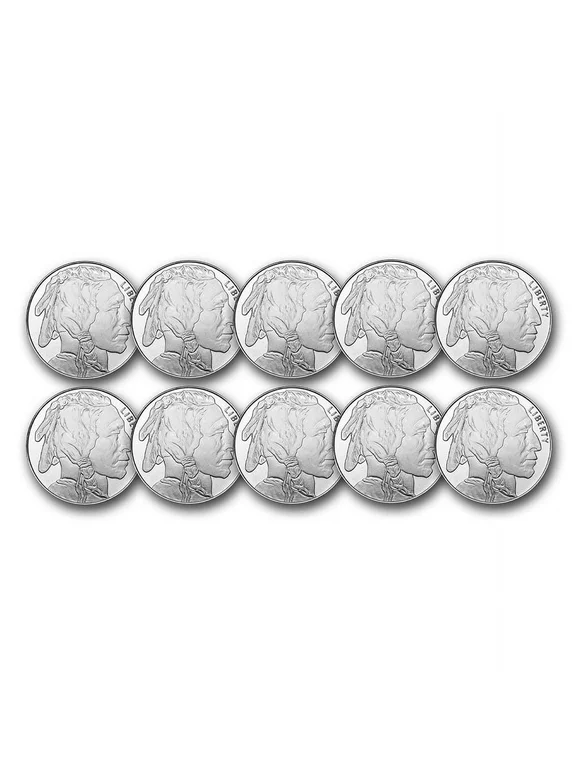 1 oz Silver Round - Buffalo (Lot of 10) - DX Offers Mall