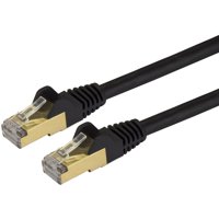 StarTech.com 3ft CAT6a Ethernet Cable, 10 Gigabit Category 6a Shielded Snagless 100W PoE Patch Cord, 10GbE Black UL Certified Wiring/TIA