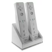 Dual Remote Charging Station with LED Light for Nintendo Wii