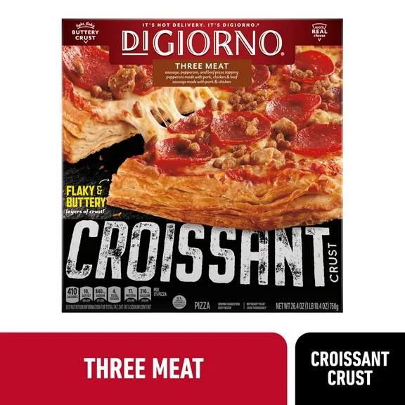 DiGiorno Three Meat, Croissant Crust Pizza, 26.4 oz (Frozen)