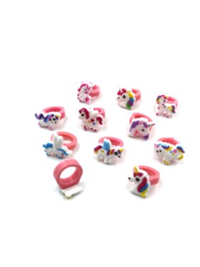 KABOER Unicorn Rings Toy Loot Party Bag Fillers Wedding Kids Girls Decor Gifts