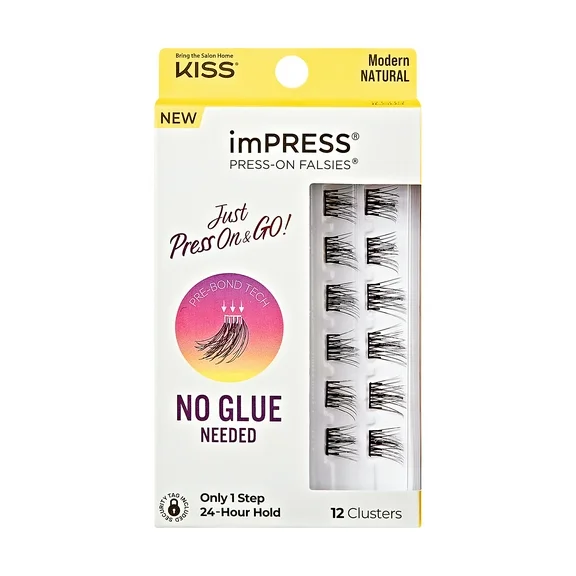 imPRESS Press-On Falsies Eyelash Clusters Minipack, Natural, Modern, 12 Ct.