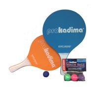 Pro Kadima Paddle Raquet Ball Set - Solid Colors - Bundle Pack (4 Balls Included)