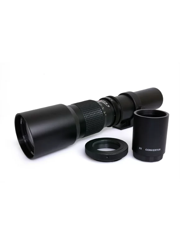 Opteka High Definition 500mm / 1000mm f/8 Preset Telephoto Lens for Nikon Digital & Film SLR Cameras