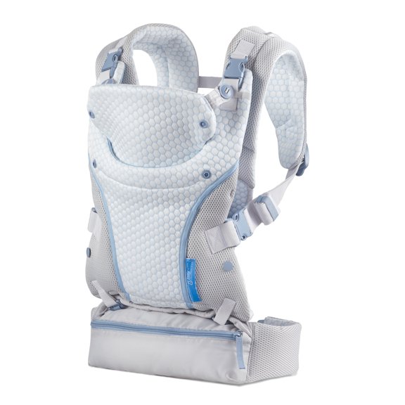 Infantino StayCool 4-in-1 Temperature Conditioned Ergonomic Baby Carrier, Light Gray