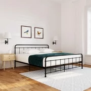 Woven Paths Iron King Bed, Black