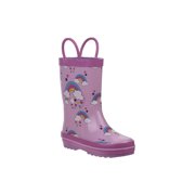 Laura Ashley Pink Rainbow Hearts Stars Rain Boots Girls