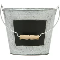 Elegant Expressions by Hosley Metal Pail with Chalkboard, 1 Each