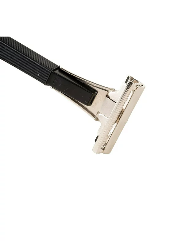 Shave Classic Single Edge Razor Handle with 1 Ct. Schick Injector Refill Blade + LA Cross Tweezers 71817