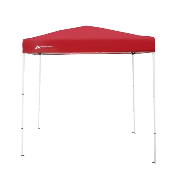 Ozark Trail 4' x 6' Instant Canopy Outdoor Shade Shelter, Brilliant Red; Assembled Dimensions :4 ft. x 6 ft. x 85 in.