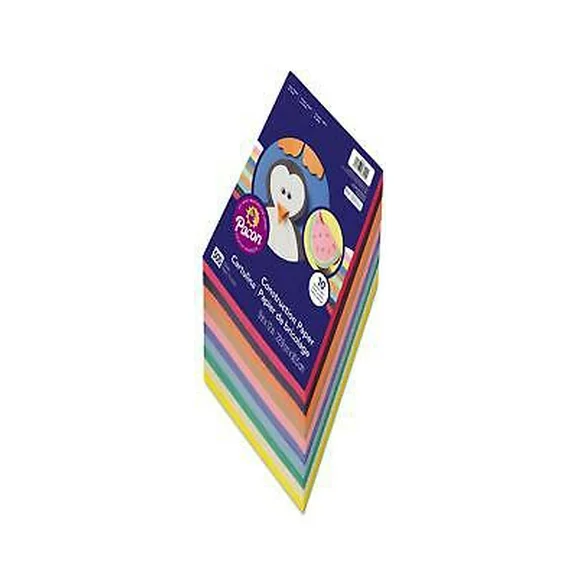 1PK Rainbow Super Value Construction Paper Ream, 45lb, 9 x 12, Assorted, 500/Pack