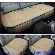 1/3 Pcs Car Seat Cushion Set Bamboo Breathable PU Leather Pad Chair Cushion Universal for All Cars
