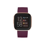 Fitbit Versa 2 - Copper rose - smart watch with band - silicone - bordeaux - Wi-Fi, NFC, Bluetooth - 1.41 oz